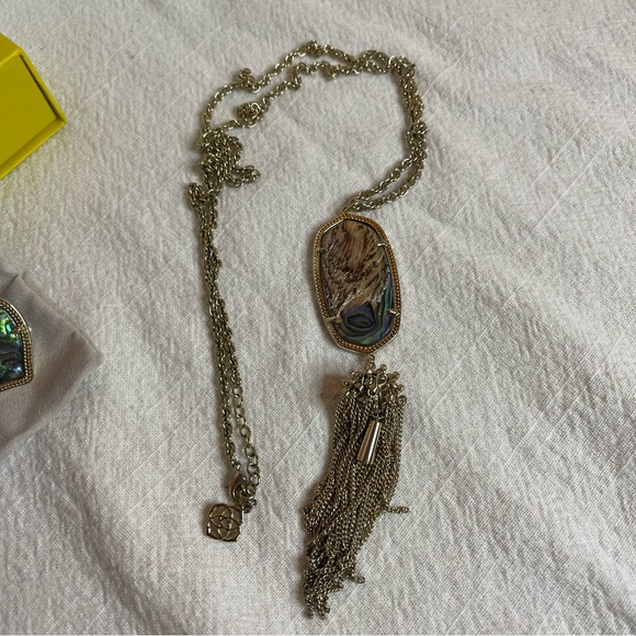 Kendra Scott Abalone Shell Earrings & Necklace Set - Picture 5 of 7